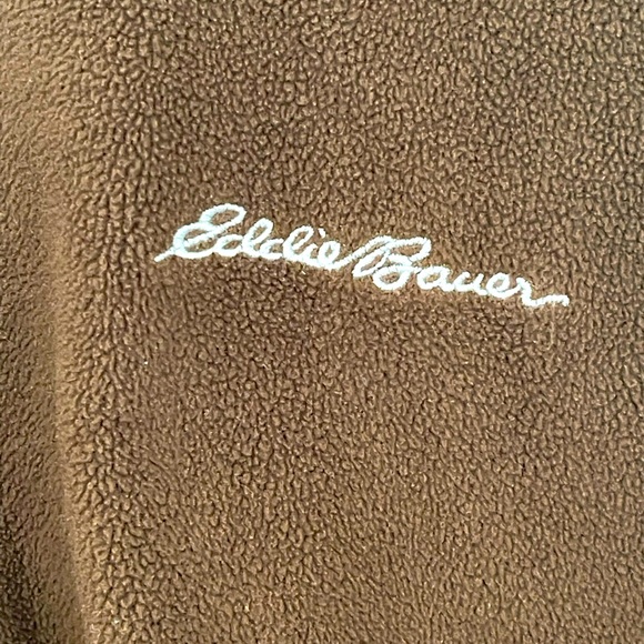 Eddie Bauer men’s size small fleece pullover 1/2 zip dark brown - Picture 4 of 5